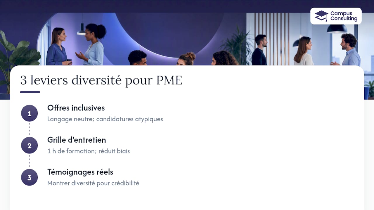 Trois leviers concrets pour favoriser la diversité