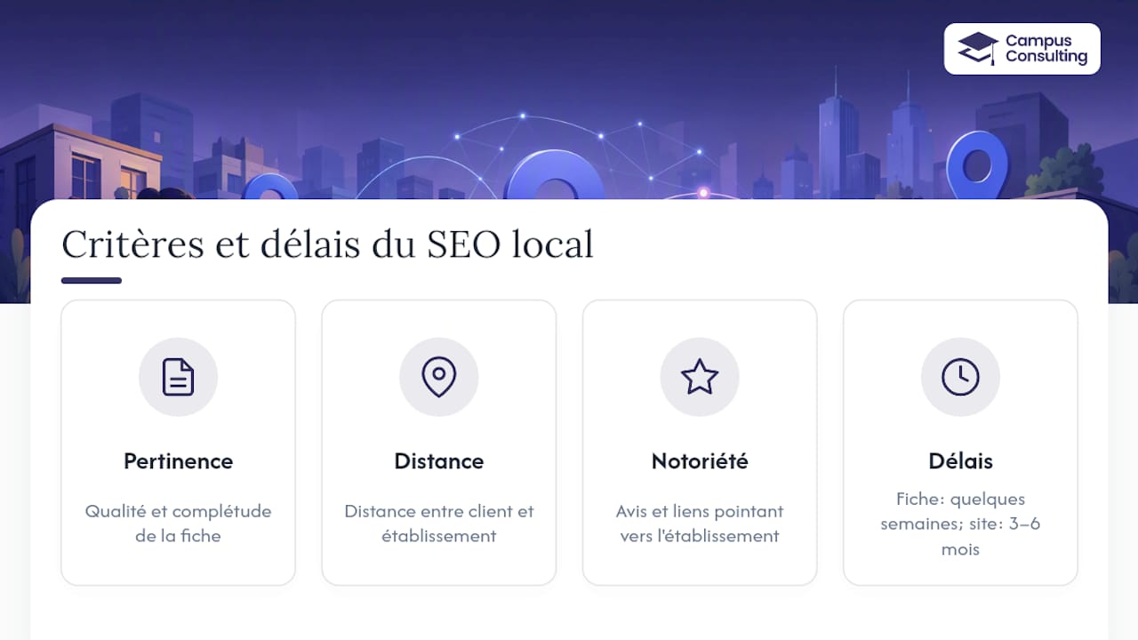 Critères et délais pour le classement local